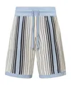Amiri Script Stripe Knitted Shorts Drawstring In Multi