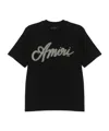 Amiri Script Logo Graphic T-shirt In Black
