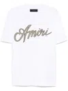 Amiri Script Logo Graphic T-shirt In Weiss
