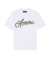 Amiri Script Logo Graphic T-shirt In White