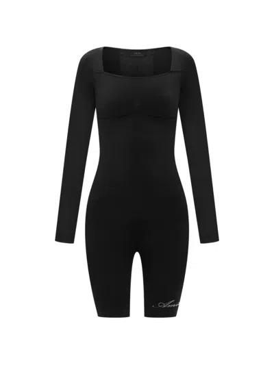 Amiri Seamless Long-sleeve Bodysuit In Black