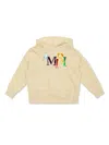 Amiri Sequin-logo Cotton Hoodie In Neutrals