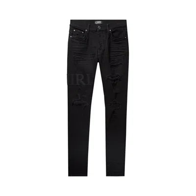 Pre-owned Amiri Serif Logo Jeans 'black' | Men's Size 33