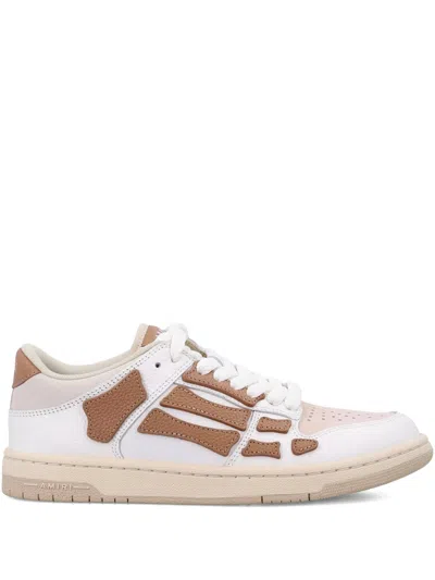 Amiri Sewn Skeleton Leather Applique Sneaker In Neutral