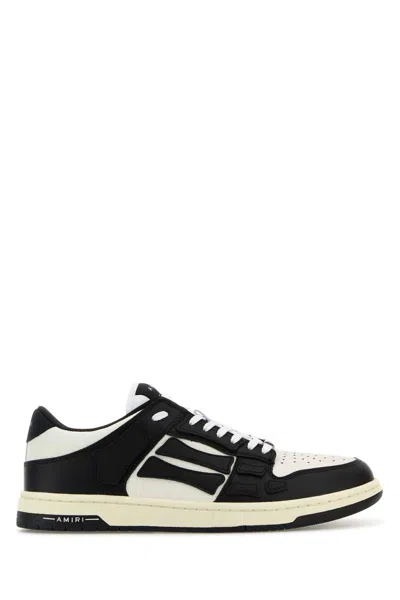 Amiri Sewn Skeleton Leather Applique Sneakers In Multi