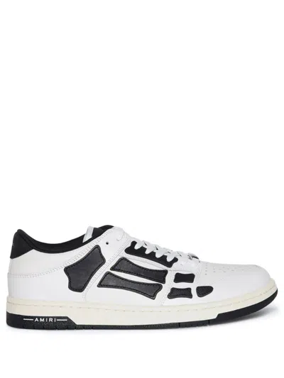 Amiri Sewn Skeleton Leather High-top Sneakers In White
