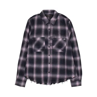 Pre-owned Amiri Shadow Plaid Blouse 'black/green' In Multi-color