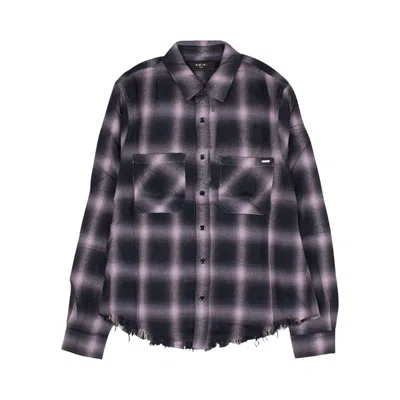 Pre-owned Amiri Shadow Plaid Button Down 'lavender' | Purple | Men's Size M