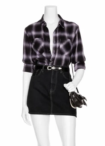 Amiri Shadow Plaid Button-down Shirt- Lavendar In Purple