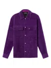Amiri Shearling Shirt In Purple
