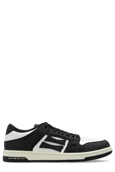 Amiri Shimmer Skel Top Sneakers In Black