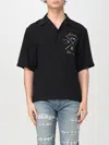 Amiri 'pool Cue' Black Shirt With Maxi Print On The Back In Black
