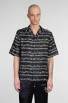 Amiri Black Jazz Band Bowling Shirt In Black