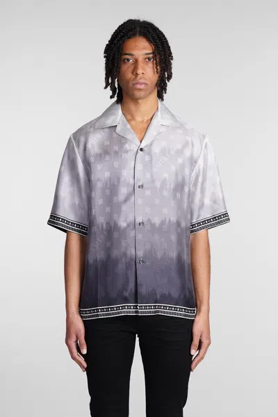 Amiri Shirt In Grey Silk