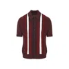 Amiri Striped Shirt With Embellishments And Short Sleeves In Red