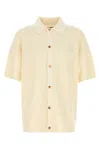 Amiri Men Cream Crochet Shirt