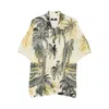 Amiri Convertible-collar Printed Satin-jacquard Shirt