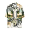 Amiri Convertible-collar Printed Satin-jacquard Shirt In Multi