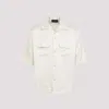 Amiri Embroidered Satin Shirt With Chest Pockets