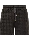 Amiri Drawstring Cotton-blend Shorts In Black