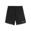 Amiri Black Cotton Short With Logo In Black
