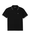 Amiri Tipped Collar Polo Shirt In Black