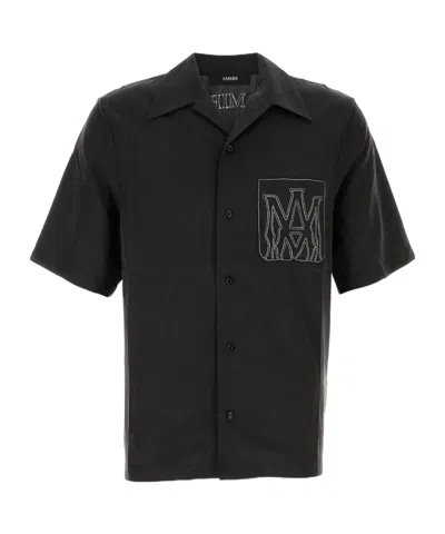 Amiri Modal Blend Shirt Chest Pocket In Black