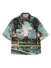 Amiri Short Sleeve Shirt In Blue