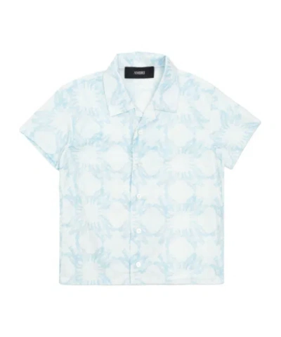 Amiri Short-sleeve Patterned Shirt In Blue