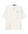 Amiri Convertible-collar Logo-print Silk-twill Shirt In Neutral