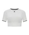 Amiri Crewneck Crop Top Contrast Trim