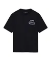 Amiri Black Crewneck T-shirt With Logo Lettering On The Front And Maxi Logo Print On The Rear In Cotton Ma In Black