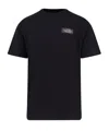 Amiri Black Crewneck T-shirt With Logo Patch On The Front And Maxi Logo Print On The Rear In Black