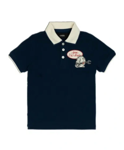 Amiri Short-sleeved Polo Shirt In Blue