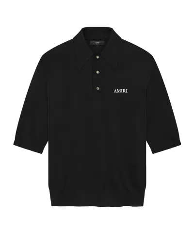 Amiri Short-sleeved Polo Shirt In Black