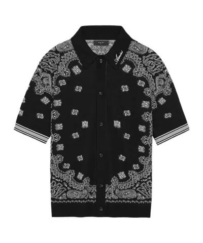 Amiri Short-sleeved Polo Shirt In Black