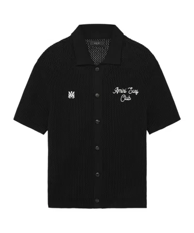 Amiri Short-sleeved Polo Shirt In Black