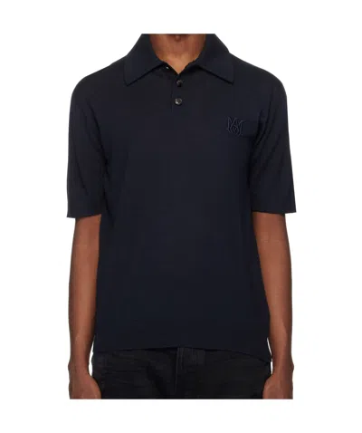 Amiri Short-sleeved Polo Shirt In Black