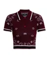 Amiri Bandana Print Polo Shirt For Women In Brown