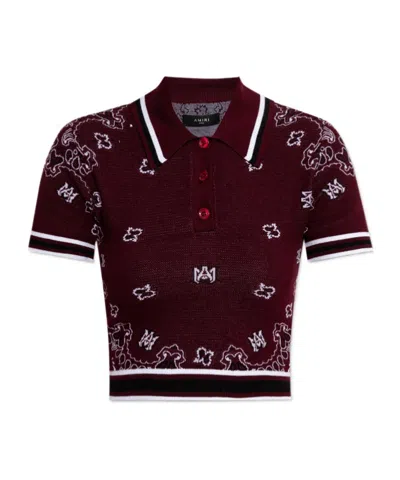 AMIRI CROPPED POLO SHIRT