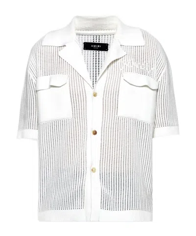 Amiri Short-sleeved Polo Shirt In White