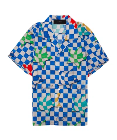 Amiri Short-sleeved Shirt In Blue