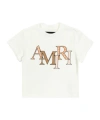 Amiri Kids Off-white Staggered T-shirt In White