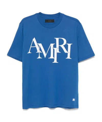 Amiri Short-sleeved T-shirt In Blue