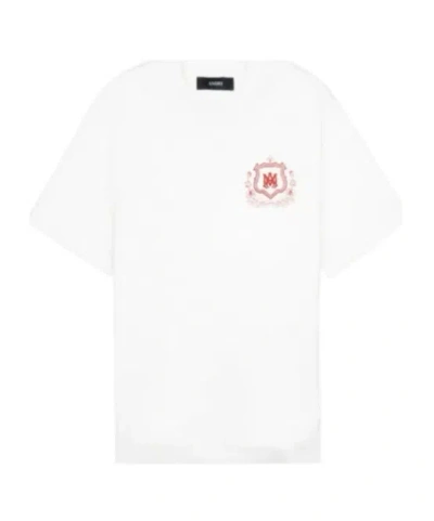 Amiri Crest-embellished T-shirt In White