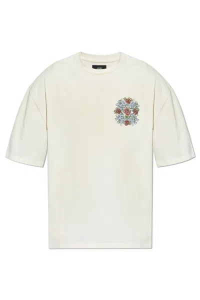 AMIRI ROSE-EMBELLISHED T-SHIRT
