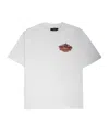 Amiri White Chateau Crest Oversized T-shirt In Red