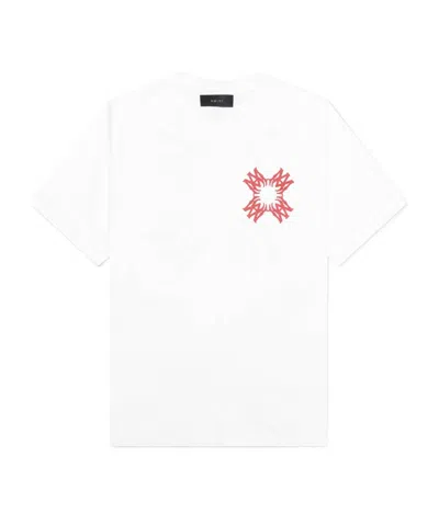 Amiri Mens White Red Quad Xo Branded Cotton-jersey T-shirt In Multicolor