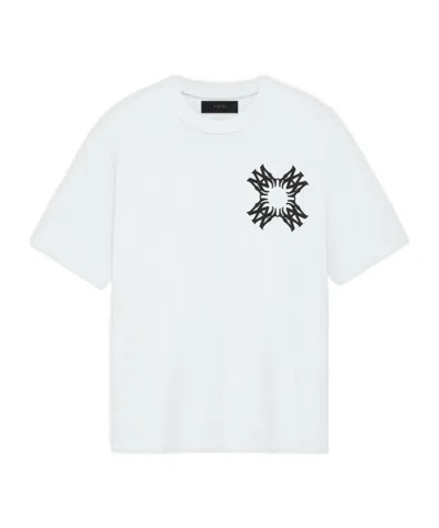 Amiri Quad Xo Crew Neck Graphic Print T-shirt In White