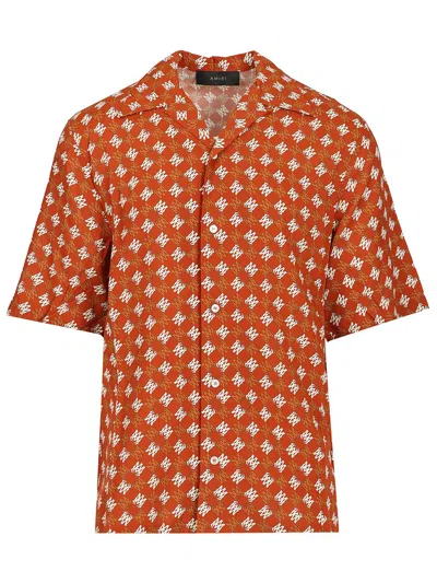 Amiri Short-sleeved Viscose Shirt Shirts Orange